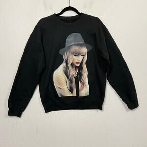 Taylor Swift Beautiful Tragic Love Affair Black Crewneck Sweatshirt Size Medium
